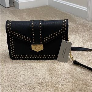 Black studded satchel